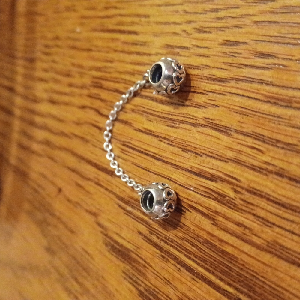 Pandora double bead with hearts